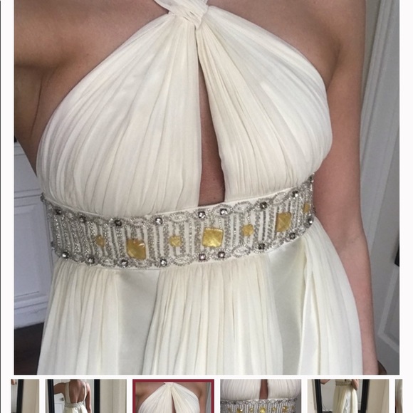 Marc Bouwer purple silk beaded gown - Picture 6 of 8